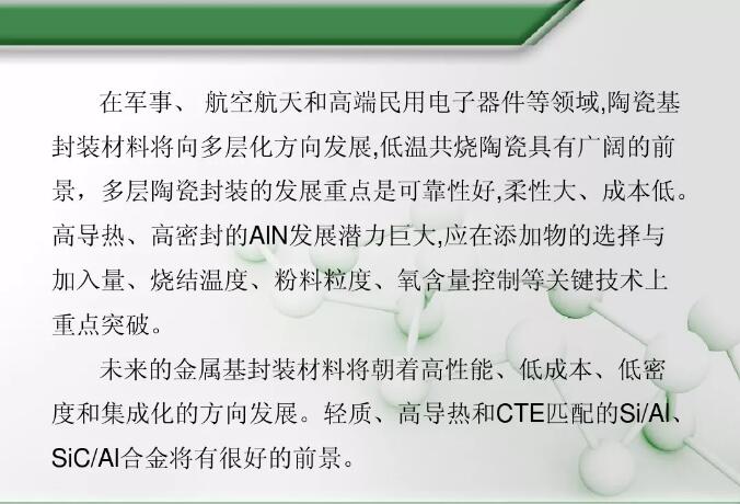 電子封裝材料結語